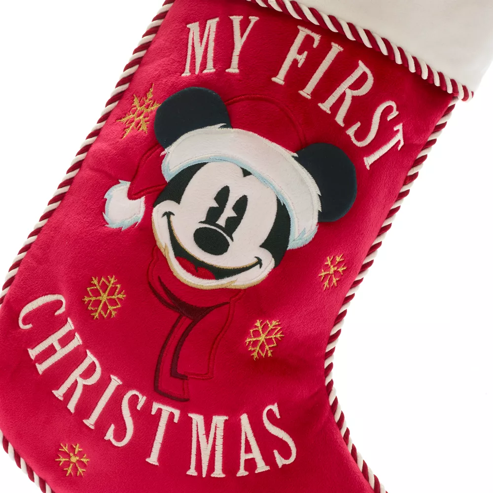 Disney Store Chaussette Mon Premier Noël Mickey Pour Bébés 3 Disney Store Chaussette Mon Premier Noël Mickey Pour Bébés – Image 3