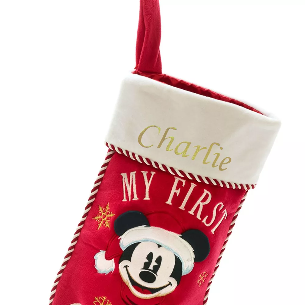 Disney Store Chaussette Mon Premier Noël Mickey Pour Bébés 4 Disney Store Chaussette Mon Premier Noël Mickey Pour Bébés – Image 4