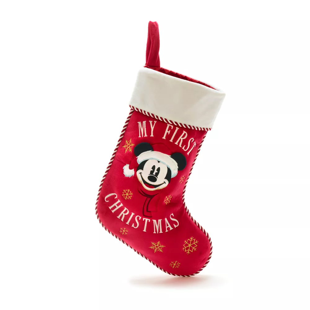 Disney Store Chaussette Mon Premier Noël Mickey Pour Bébés 1 Disney Store Chaussette Mon Premier Noël Mickey Pour Bébés