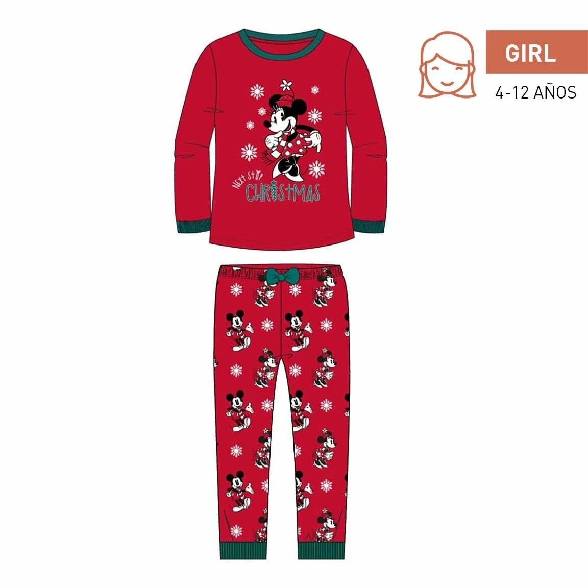 Disney - Mickey - Pyjama Fille En Jersey - (8 Ans) 1 Disney - Mickey - Pyjama Fille En Jersey - (8 Ans)
